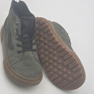 Olive High-Top Toddler Vans with Gum Sole
